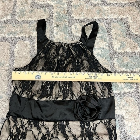 Torrid Sheath Dress Womens Black Floral Stretch Scoop Neck Sleeveless Lace Zip L - Picture 5 of 9